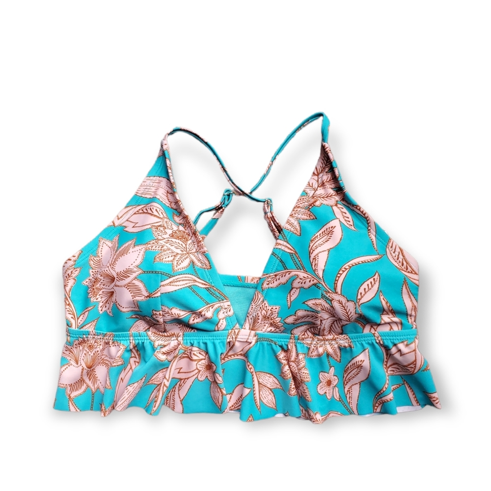 Time and Tru Women's Peplum Swim Top